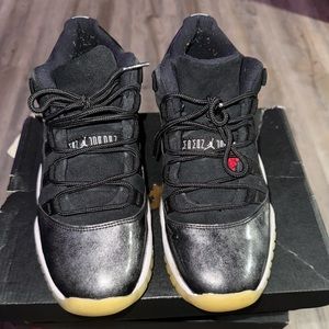 Air Jordan 11 Retro Low BG “Barons” - Black/White-Metallic Silver